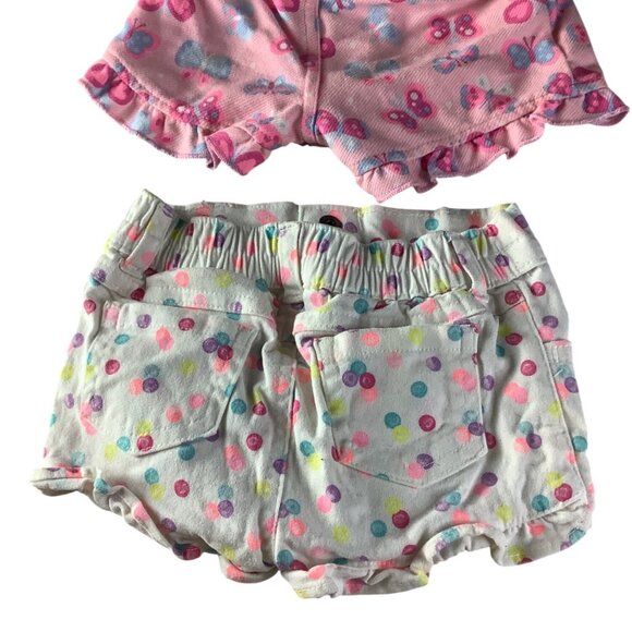 Garanimals Baby Girl 2 Pc Shorts Set 3-6M Butterfly & Polka Dot Prints - Picture 8 of 10